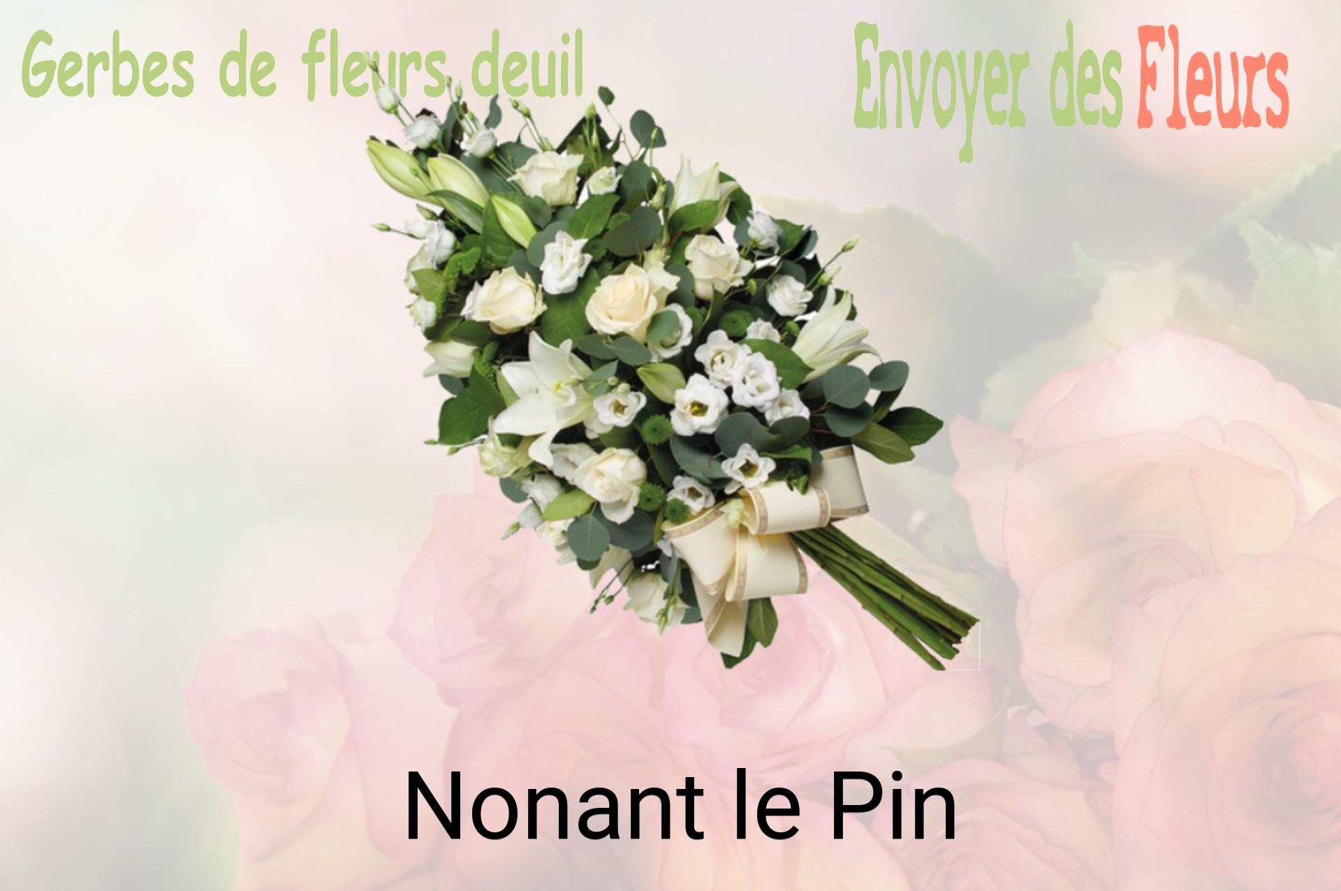 Gerbe de fleurs de deuil livrée à Nonant-le-Pin